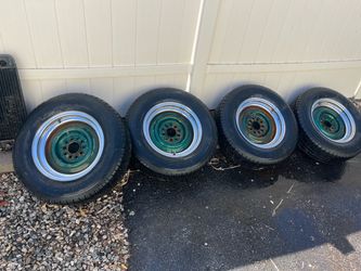 Set of 4 Steel Wheels with Tires