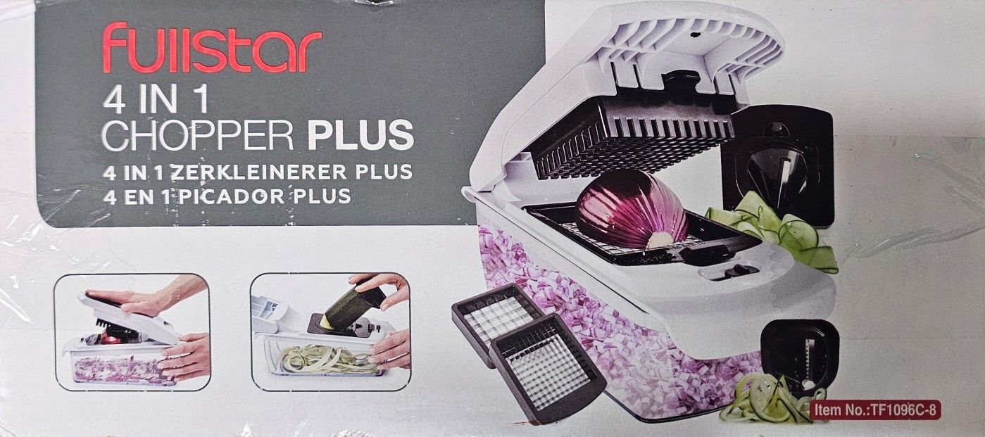 Fullstar Vegetable Chopper - Veggie Chopper - Onion Chopper with Container - Pro Food Chopper - Slicer Dicer Cutter - (9 in 1, White