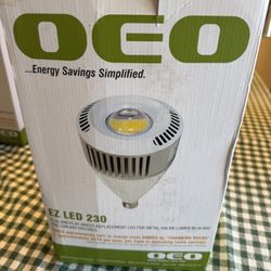 EZ LED 230, a direct-replacement LED light bulb for metal halide lamps in hi-bay and low-bay fixtures.