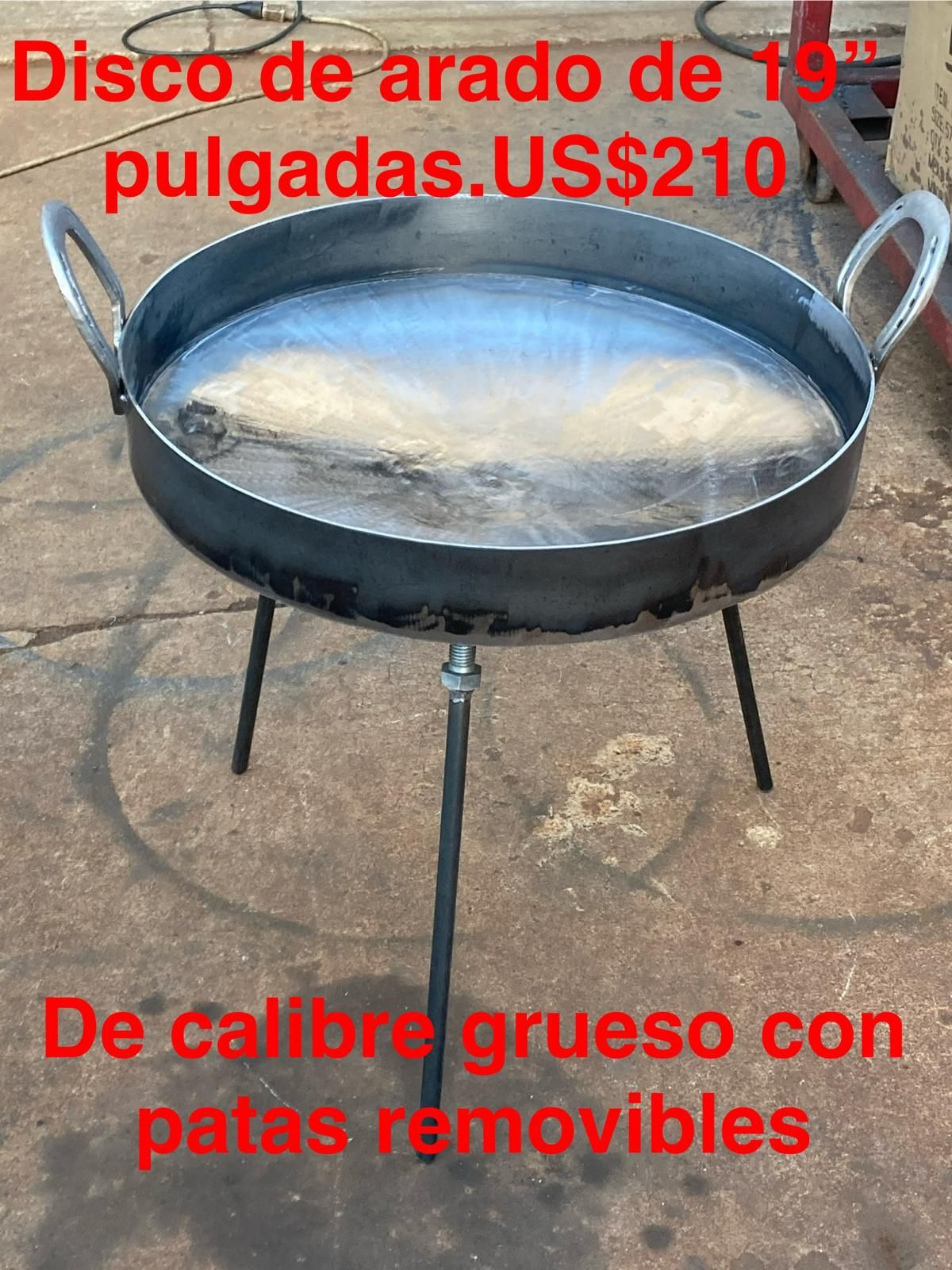 Disco De Arado Para Discadas Con Patitas Removibles 19 “ Pulgadas