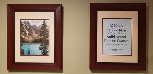 Old Town 11x14 Walnut Scoop Designer Frames - 5 Items