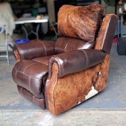 leather/cowhide electric recliner