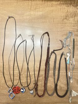 Leather & Suede Cord Pendants & Necklaces. All For