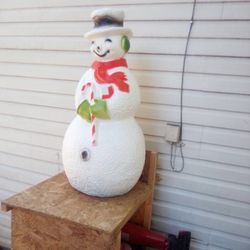 Snowman W/Candycane Blowmold