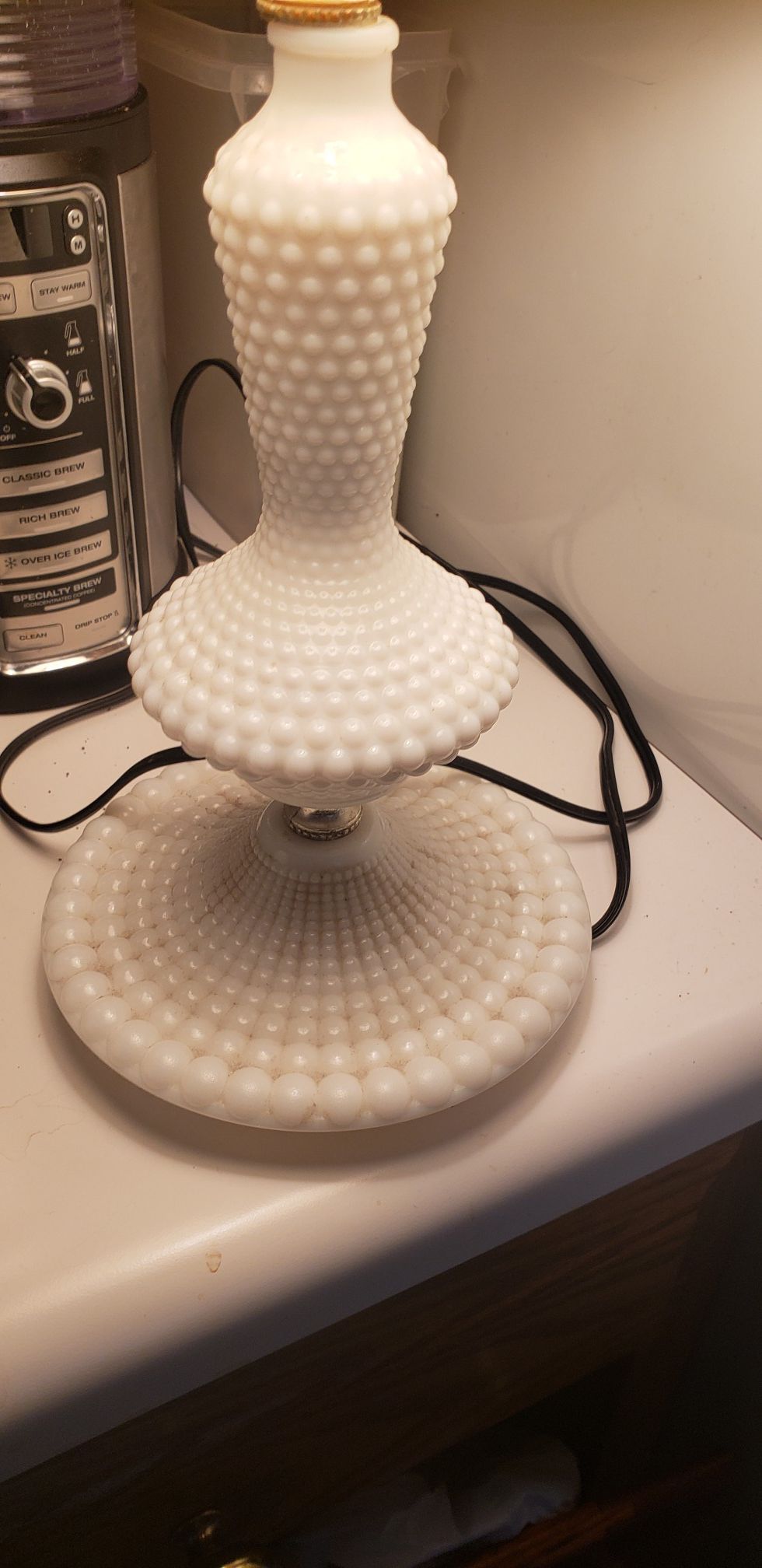 vintage milkglass lamp