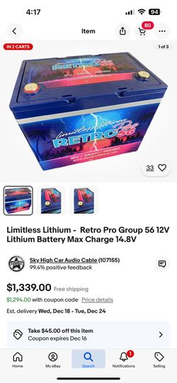Limitless Retro 56 Battery $1000