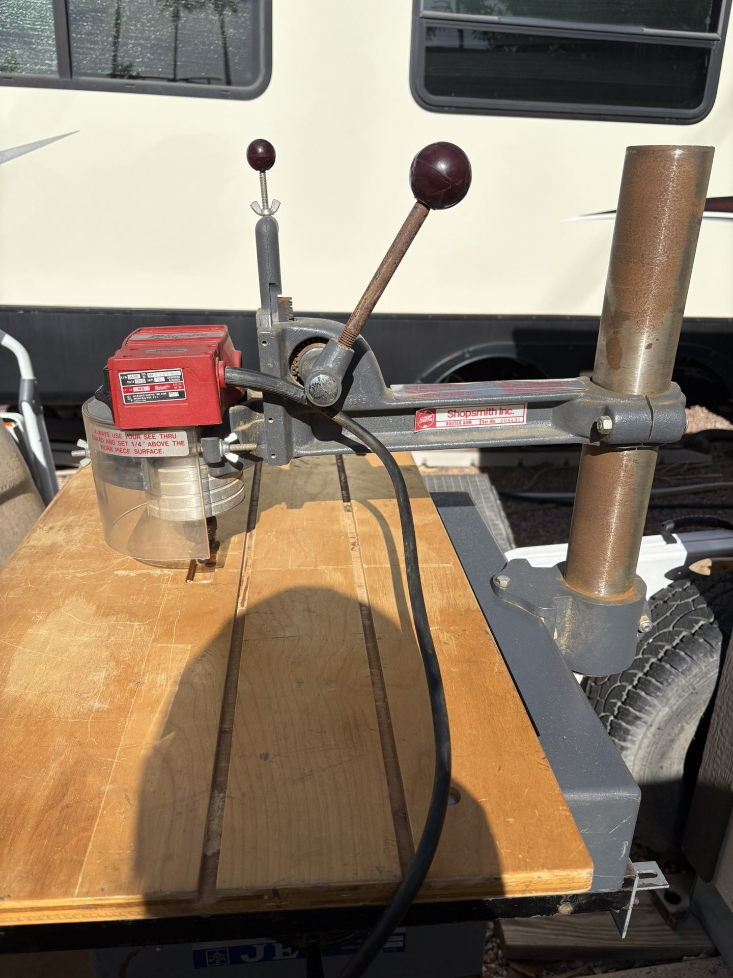 Shopsmith Bench Router Arm w/Milwaukee Router
