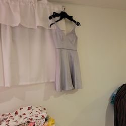 Elegant Dress Light Grey Sequin Hearts 