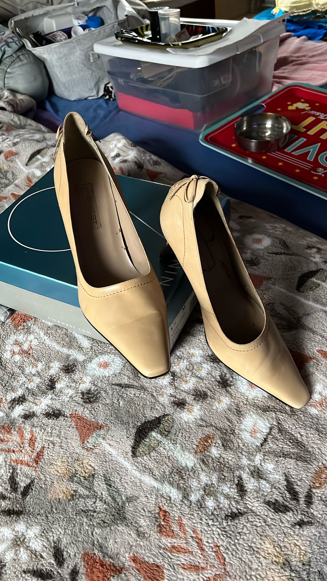 Camel Leather Heels