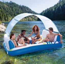 New 4  Person Intex Floating Island with Canopy (Out of Box)