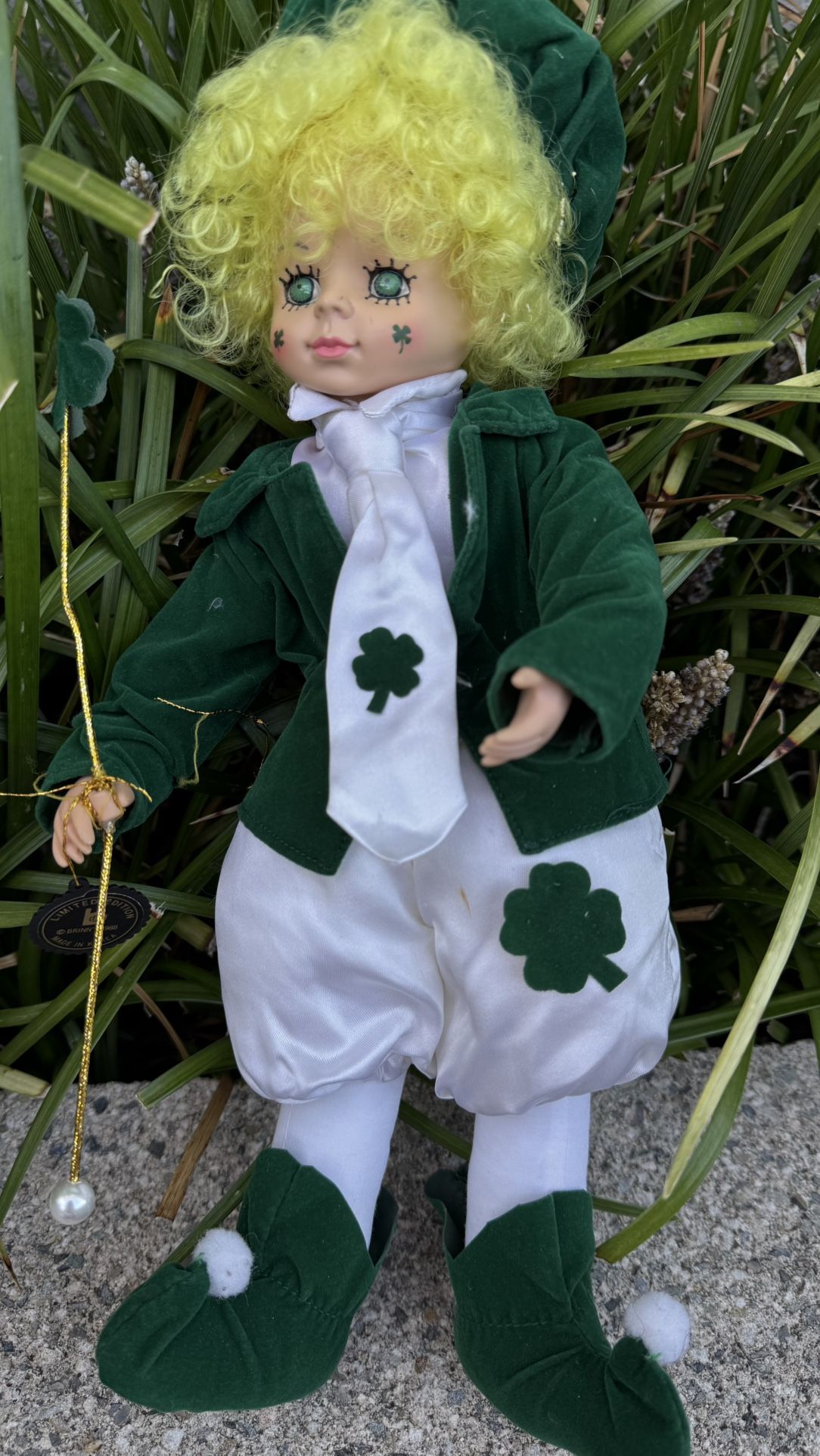 Vintage Brinn’s St. Patrick’s Day Doll – 1988 – Leprechaun Style – 16”