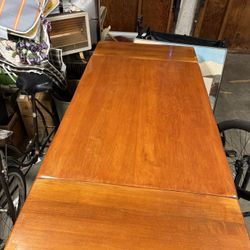 Solid Wood Dining Table with Extension