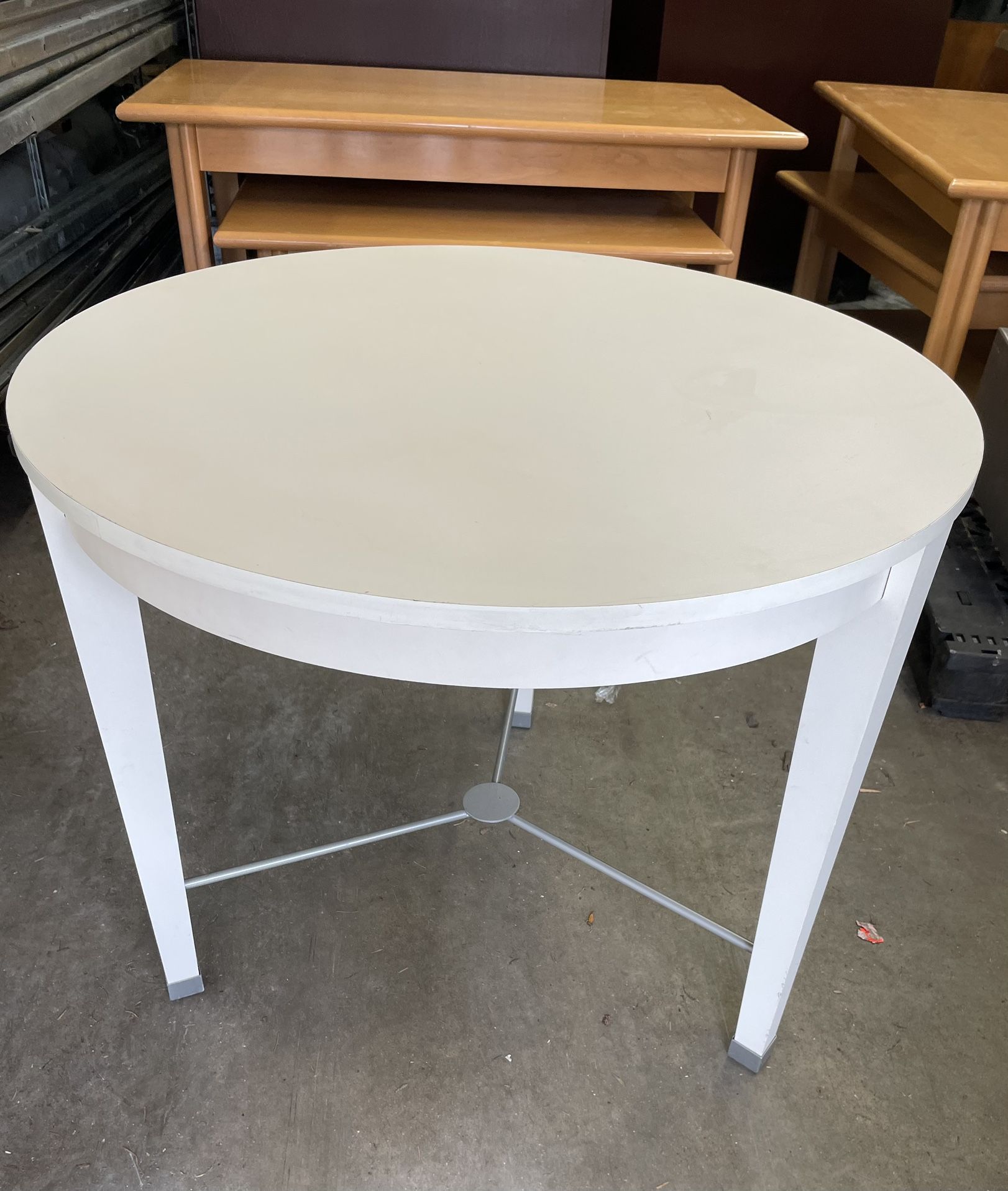Quality White Wood Table 36" Diameter