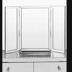 Tabletop Vanity Trifold Mirror 16X21