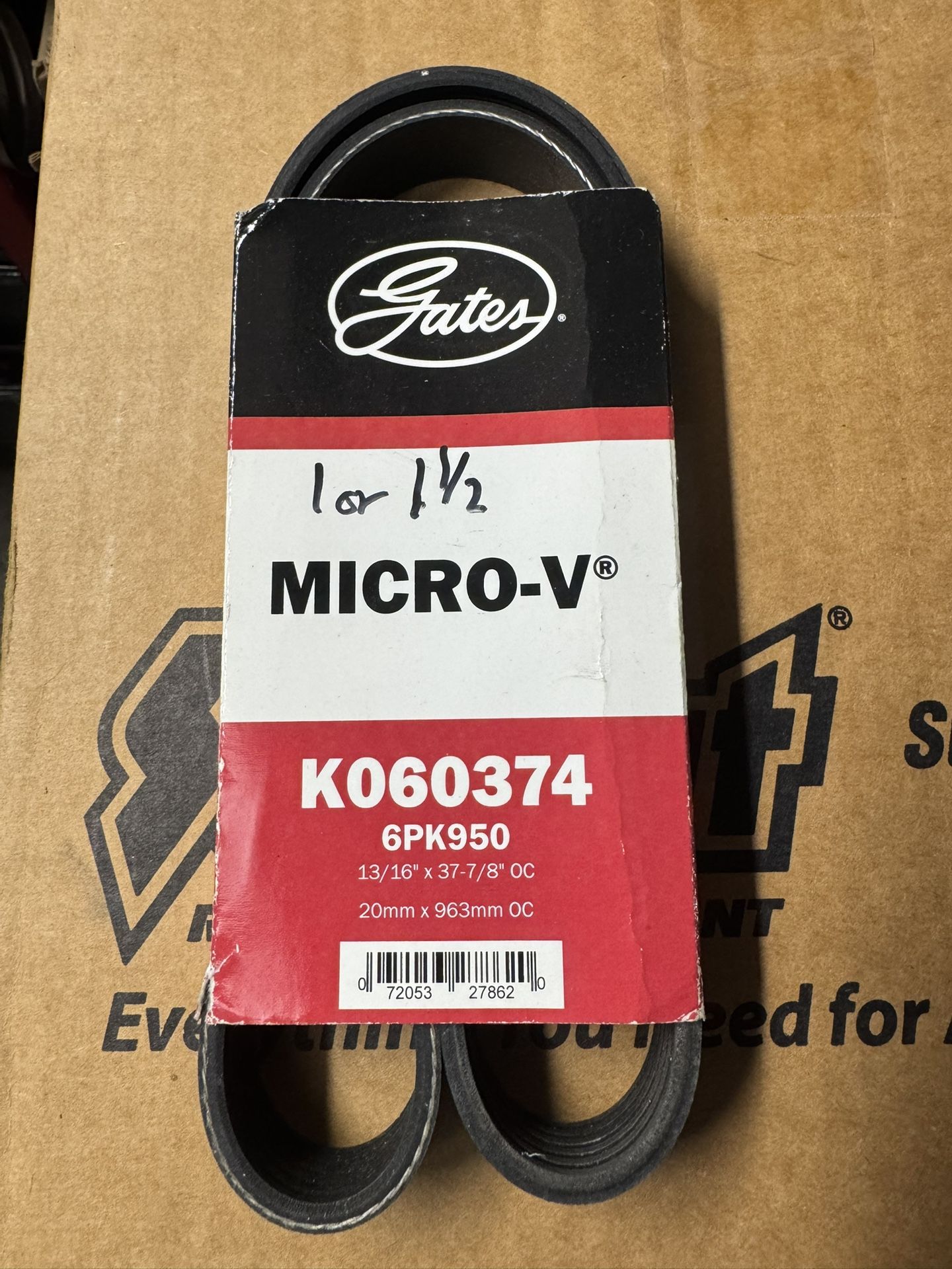 Gates Serpentine Belt K060374 ( Open Box )