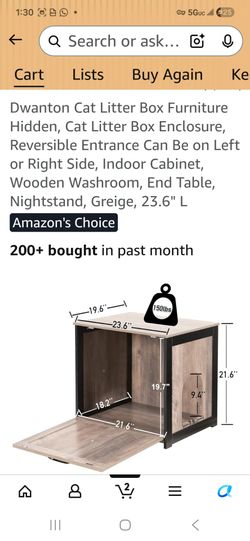 Cat Litter Box Furniture Hidden, Cat Litter Box