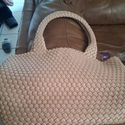 Large Neoprene Woven Tote Bag