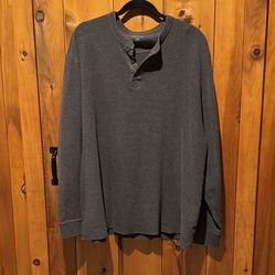 Sonoma Charcoal Gray Long-Sleeve Thermal Henley