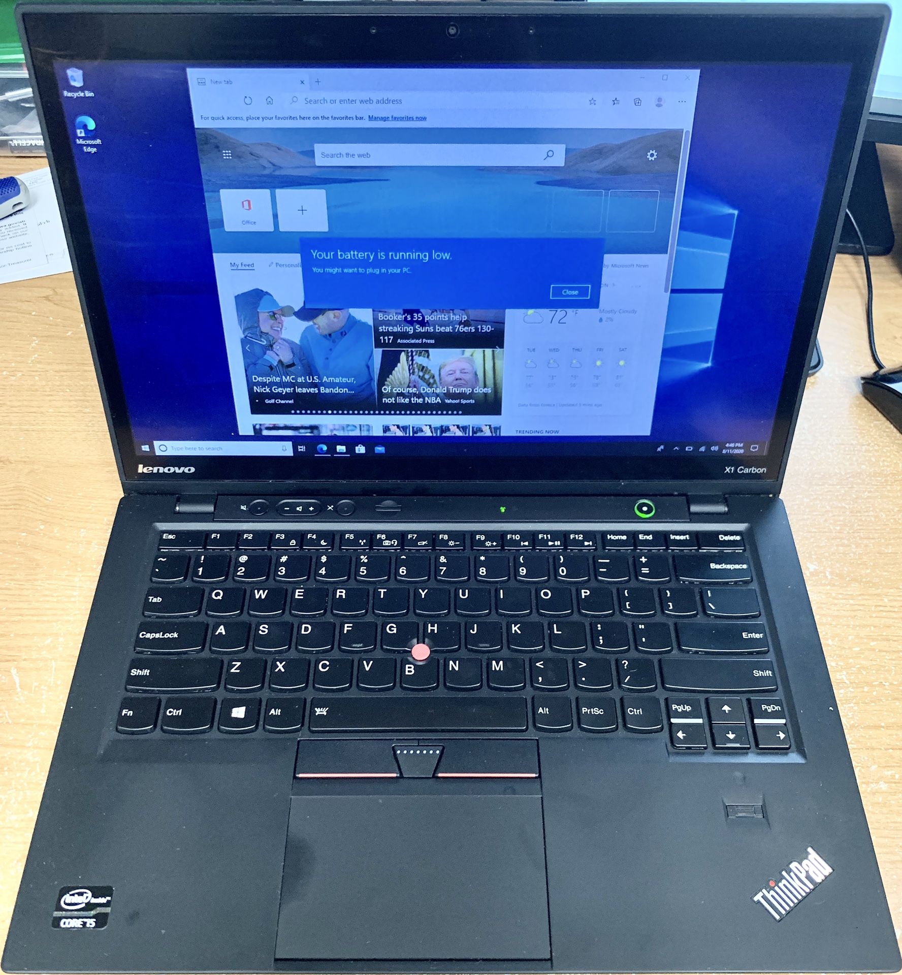 Lenovo ThinkPad X1 Carbon Intel Core i5-3337U Touchscreen 1.8GHz 4GB Ram 256GB SSD Win10Pro MS Office 2019