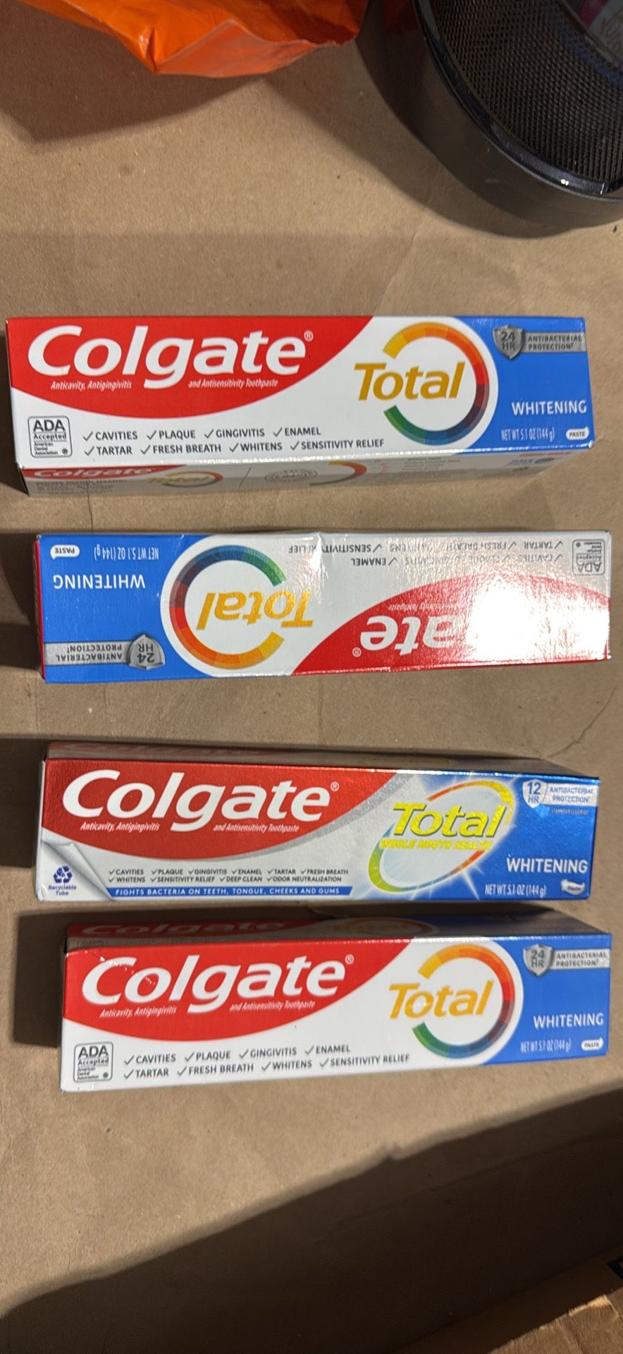 4 Colgate toothpaste 18$