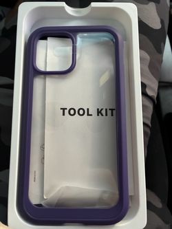 Clear Phone Case with Purple Bumper