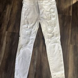 American Eagle White Jeans size 4 Short Jegging/Stretch