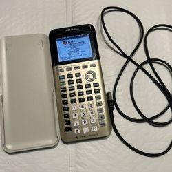 Texas Instruments TI-84 Plus CE Graphing Calculator Tested WITH Case  Cable Gold