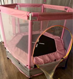 New condition pink trampoline