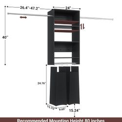 Hanging   Closet System New In Box $65