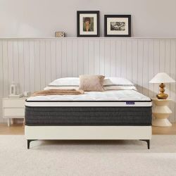 100% Brand New in box 12” Queen Mattress Cool Sleep, 6 Layers Hybrid Pocket Spring Mattress, CertiPUR-US Certified