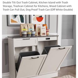 Double Tilt Out Trash Cabinet