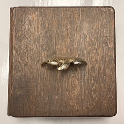 Handmade Vintage Trinket Box W/ Brass Eagle Top