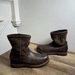 UGG Polson Stout Men’s SZ 12 Waterproof Brown Leather Vibram Boot