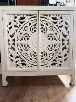 Handcarved Lombok Cabinet - White