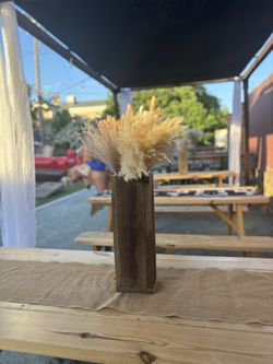 wood vases