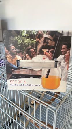 Brand new 16 ounce glass mason jars