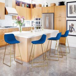 Set De 4 S-i-I-I-a-s Altas 30" Color Azul