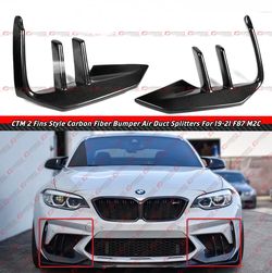19-21 BMW F87 M2C CARBON FIBER FRONT BUMPER AIR DUCT SPLITTERS