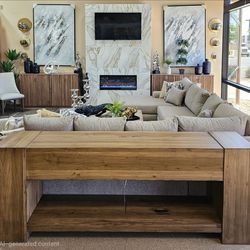 New Solid Wood Contemporary Console Table, TV Stand, Sideboard