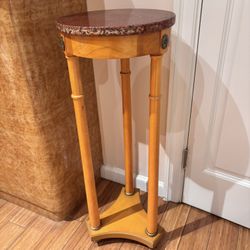 Pedestal Table  Stand  NeoClassic Decorative Details 32.5” H