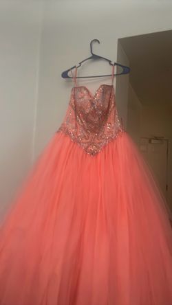 Neon coral quince dress