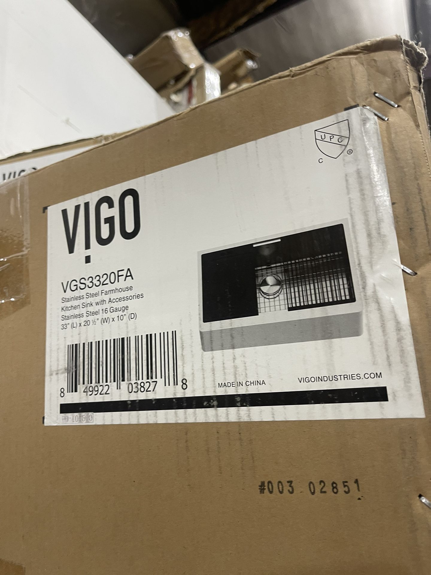 VIGO Handmade 33 in. 16-Gauge Stainless Steel Single-Bowl Farmhouse Apron Flat Front Workstation Kitchen Sink w/ Accessories Was $559.90 $449.90 (82)