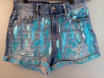 Painted Jean Shorts for Women. Waist 28
