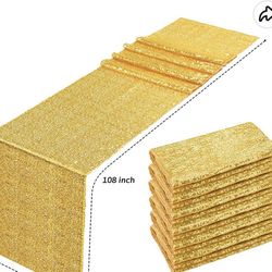 Gold Sequin Table Runner