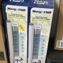 Maxx Chill 3-CFM 3 -Speed Indoor/Outdoor Portable Evaporative Cooler for 100-sq ft tower fan