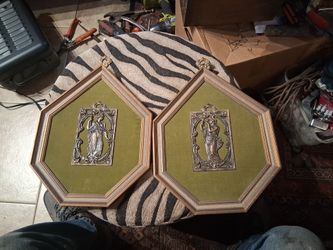 Two wall hangings greek goddesses