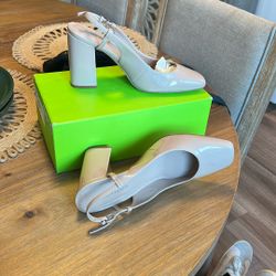 Marc Fisher Nude Patent Slingback Heels – Size 8 (Great Condition)