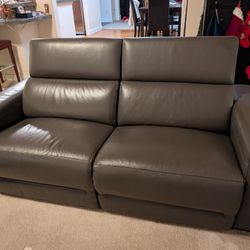 Power Reclining Leather Sofa