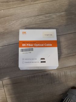 8k Fiber Optic Cable 15 Meters Long New