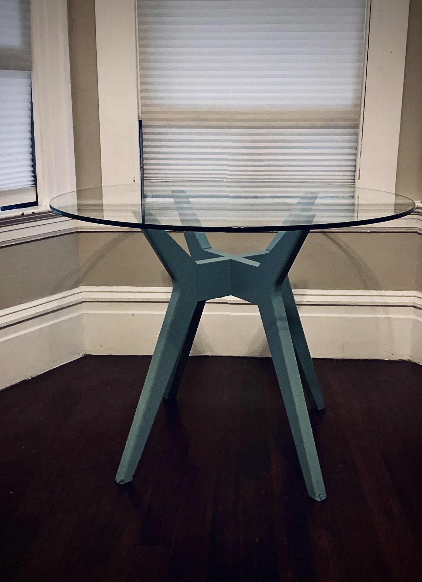 West Elm Jensen Round Glass Dining Table